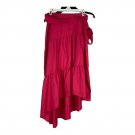 Eliza J Womens High-Low Tiered Pink Skirt Size 8 100% Polyester