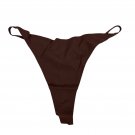 Brown High-Cut Bikini Bottom Womens Swimwear Large