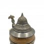 Vintage German Beer Stein Pewter Lid Bavarian Scene Handcrafted Ceramic Decor