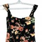 Papaya Womens Floral Print Sleeveless Sheath Dress Black Multicolor Large USA