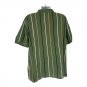 Harbor Bay Mens Green Striped Polo Shirt XL Cotton Casual Comfortable Top