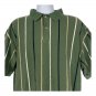 Harbor Bay Mens Green Striped Polo Shirt XL Cotton Casual Comfortable Top