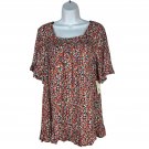 Destination Maternity Womens M Smocked Floral Top Flutter Sleeve Lightweight Destination Maternity Womens M Smocked Floral Top Flutter Sleeve Lightweight