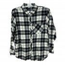 Gap Womens Black & White Plaid Button Flannel Shirt XL Long Sleeve Casual Cotton Gap Womens Black & White Plaid Button Flannel Shirt XL Long Sleeve Casual Cotton