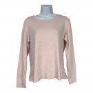 New York & Company Womens Pink Long Sleeve Shirt Size L 100% Cotton Made In USA