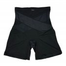 High-Waisted Tummy Control Shapewear Shorts 2XL Black Nylon Spandex Compression