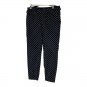 J. Crew Toothpick Polka Dot Corduroy Pants Size 28 Navy White Cotton Blend