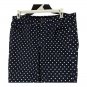 J. Crew Toothpick Polka Dot Corduroy Pants Size 28 Navy White Cotton Blend