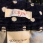 J. Crew Toothpick Polka Dot Corduroy Pants Size 28 Navy White Cotton Blend