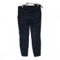 J. Crew Toothpick Polka Dot Corduroy Pants Size 28 Navy White Cotton Blend