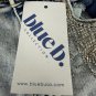 Blueb Collection Womens Light Denim Jeans With Rhinestone Fringe Size S
