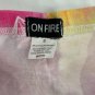 On Fire Tie-Dye Diamond Print Skirt Size Small 95% Cotton 5% Spandex