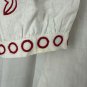 RD & Koko Womens Embroidered White & Red Blouse Size L