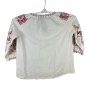 RD & Koko Womens Embroidered White & Red Blouse Size L