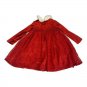 Holiday Editions Infant Girls Red Long Sleeve Faux Fur Lace Dress Size 24 Months