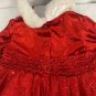 Holiday Editions Infant Girls Red Long Sleeve Faux Fur Lace Dress Size 24 Months