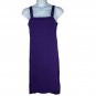 The Drop Womens Size Large Amelia Dress Ribbed Tank Midi Purple Square Neck