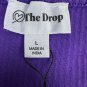 The Drop Womens Size Large Amelia Dress Ribbed Tank Midi Purple Square Neck