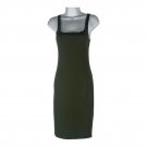 Zara Trafaluc Olive Green Sleeveless Bodycon Midi Dress S