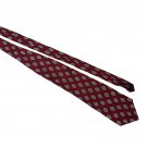Stafford Burgundy Silk Tie With Geometric Pattern