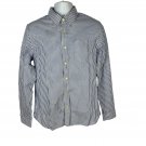 Jachs Heritage Oxford Shirt Blue White Striped Stretch Fabric Size Small