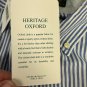 Jachs Heritage Oxford Shirt Blue White Striped Stretch Fabric Size Small
