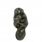Handcrafted Ceramic Beaver Figurine Set Of Three Gray Black Textured Detailing