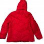 Faded Glory Womens 1X Red Hooded Puffer Jacket Lightweight Polyester Warm Winter