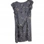 Loft Plus Womens Floral Ruffle Sleeve Dress Size 18 Polyester Gray Pink Blue