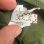 Becca Green Bikini Top Womens Size Small Ruffle Sleeve Wrap Tie Nylon Swimwear