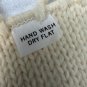Knitted Beige Scarf With Fringed Ends & Basket-Weave Pattern For Women