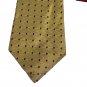 Tommy Hilfiger 100% Silk Gold And Burgundy Diamond Pattern Mens Tie