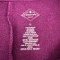 St Johns Bay Womens Large Purple Long Sleeve Asymmetrical Hem Knit Top