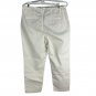 LOFT The Monroe Slim Womens 6P White Slim-Fit Cotton Blend Cropped Pants