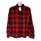 Eddie Bauer Mens XL Red & Black Plaid 100% Cotton Button-Down Shirt Eddie Bauer Mens XL Red & Black Plaid 100% Cotton Button-Down Shirt