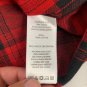 Eddie Bauer Mens XL Red & Black Plaid 100% Cotton Button-Down Shirt