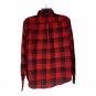 Eddie Bauer Mens XL Red & Black Plaid 100% Cotton Button-Down Shirt