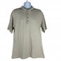 Greg Norman Collection Mens Beige Polo Shirt Size L Cotton & Polyester