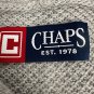 Chaps Mens XL Gray Button Down Cardigan 100% Cotton Shawl Collar Knit Sweater