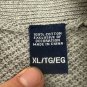 Chaps Mens XL Gray Button Down Cardigan 100% Cotton Shawl Collar Knit Sweater