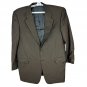 Hickey Freeman Mens Wool Two Button Suit Jacket Brown 46 Long Fully Lined
