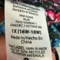 Terra & Sky Women's Floral Print Dress 1X (16W-18W) 100% Cotton Made In China