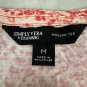 Simply Vera Vera Wang Womens Modern Tee Size M Pink Textured Print Rayon