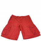 American Living Red Cargo Shorts Size 38 100% Cotton Mens Casual Wear