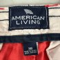 American Living Red Cargo Shorts Size 38 100% Cotton Mens Casual Wear