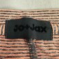 Jo+Jax XSA Womens Striped Cutout Back Activewear Top X-Small Adult Coral Black