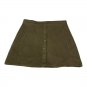 Hyfve Womens Olive Green Button Front Mini Skirt Size M Casual Style
