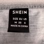 Shein Womens Leopard Print Twist Hem Top Medium Stylish Gray & Black Stretch