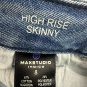 MaxStudio Indigo Womens High Rise Skinny Jeans Size 8