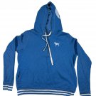 Victorias Secret PINK Womens Blue Hoodie Size L Zip Front Drawstring Casual